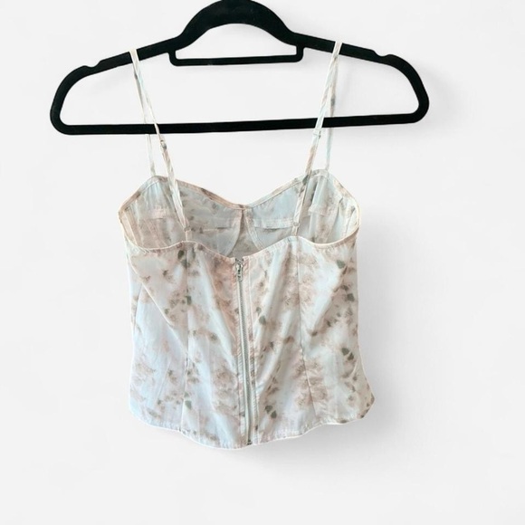 Prettylittlething Pink Tie Dye Structured Corset Top - Picture 2 of 3